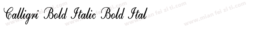 Calligri Bold Italic Bold Italic字体转换